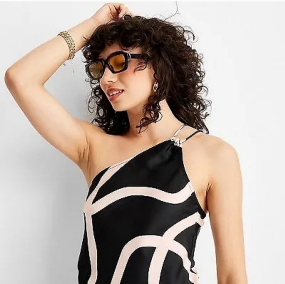 Women's One Shoulder Midi Slit Dress Future Collective - Picture 3 of 15